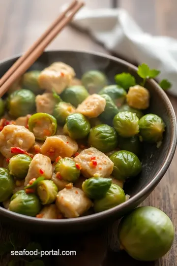 Steam Brussels Sprouts Chicken Siomay Delight steps