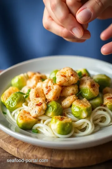 Brussels Sprouts Chicken Siomay Delight