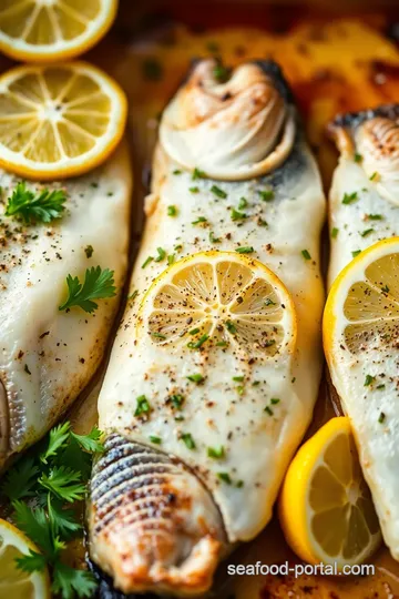 Grilled Sea Bass with Lemon Herb Marinade presentation