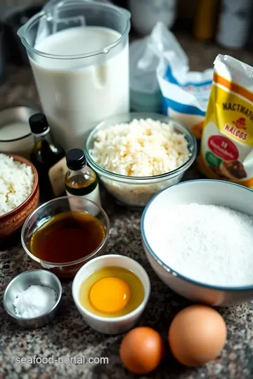 Classic Baked Rice Pudding with Cooked Rice ingredients