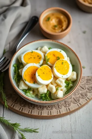 Boiled Eggs Creamy Delightful Salad presentation