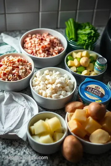 Classic New England Clam Chowder: A Creamy Delight from the Coast ingredients