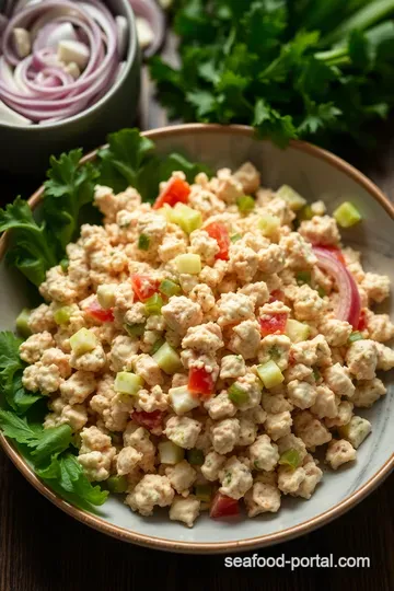 Classic Tuna Salad Delight: A British Summer Staple presentation