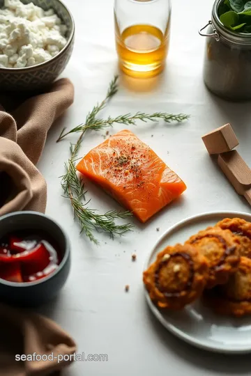 Overnight Cold Smoked Salmon with Latkes ingredients