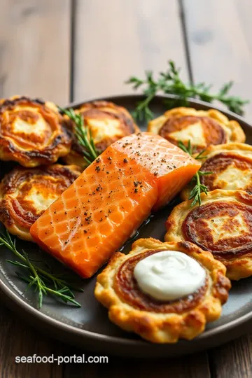 Overnight Cold Smoked Salmon with Latkes presentation