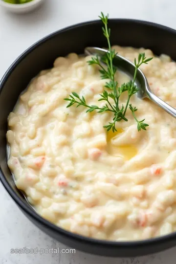 Sea Cream Risotto presentation