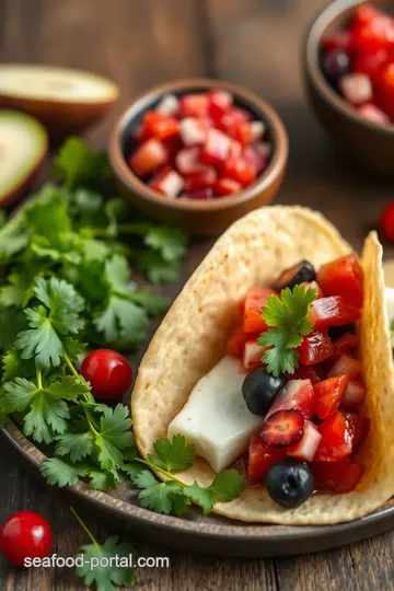 Coconut Oil Halibut Tacos with Berry Salsa ingredients