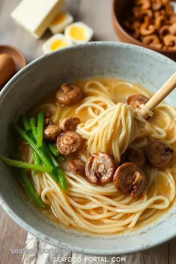 Ramen with Shiitake Mushrooms & Prawn Dumplings steps