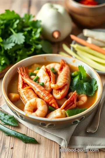 Seafood Sinigang ingredients