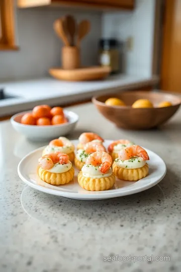 Cream Cheese Shrimp on Ritz Crackers steps