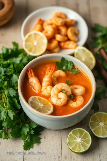 Spicy Shrimp Soup with Zesty Citrus ingredients