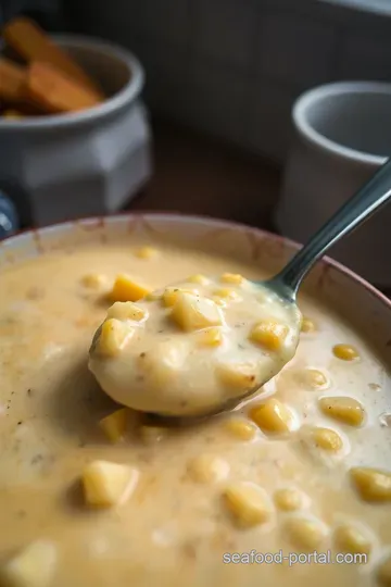 Creamy Sweet Corn Chowder with Herbs presentation