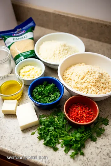 Crispy Baked Crusted Cod with a Zesty Herb Topping ingredients