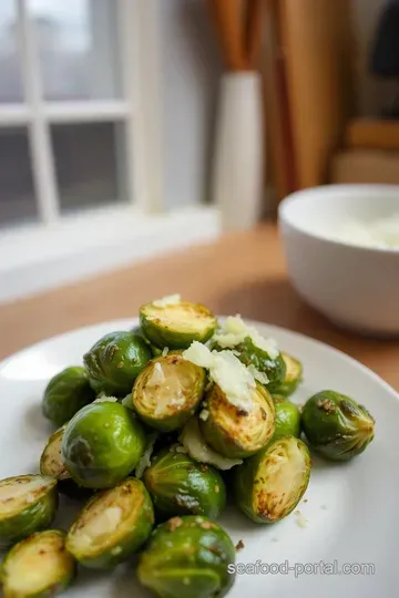 Crispy Fried Brussels Sprouts with Garlic and Parmesan steps