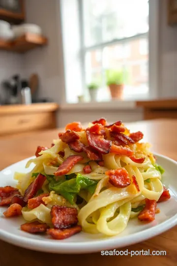 Crispy Fried Cabbage with Bacon and Garlic steps