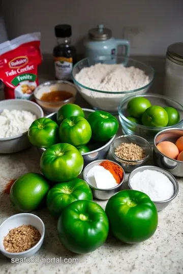 Crispy Fried Green Tomatoes – No Cornmeal Required! ingredients