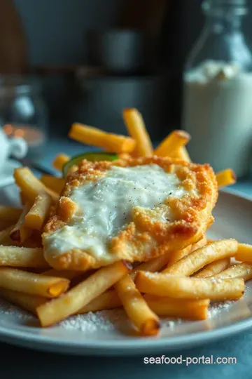Crispy Halibut Fish and Chips: A Classic British Delight presentation
