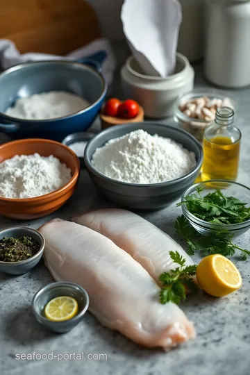 Crispy Sea Salt Sole with Lemon Herb Butter ingredients