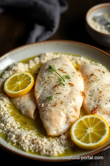 Crispy Sea Salt Sole with Lemon Herb Butter presentation