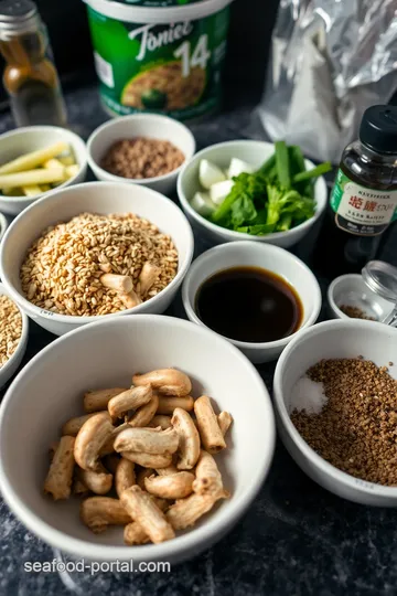 Crispy Sesame Mushroom Stalks ingredients