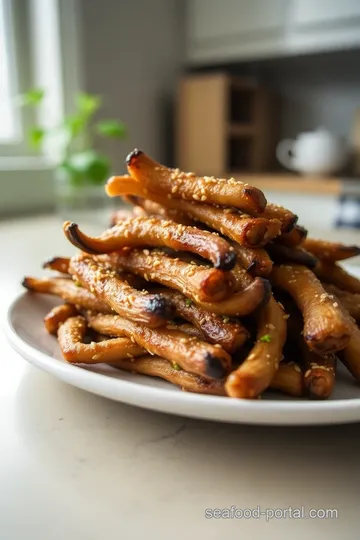 Crispy Sesame Mushroom Stalks steps