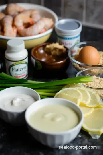 Crispy Shrimp Cakes with Zesty Lime Aioli ingredients