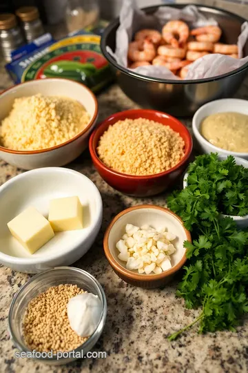 Decadent Baked Stuffed Shrimp with Garlic Butter and Herb Crust ingredients