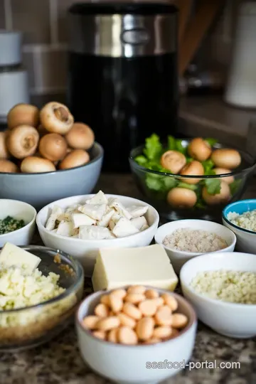 Delectable Stuffed Crab Mushrooms ingredients