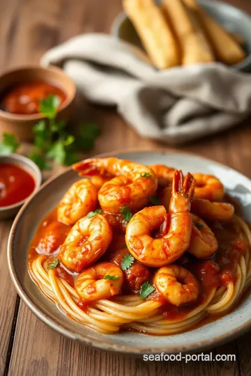 Sautéed Shrimp with Savory Cajun Sauce presentation