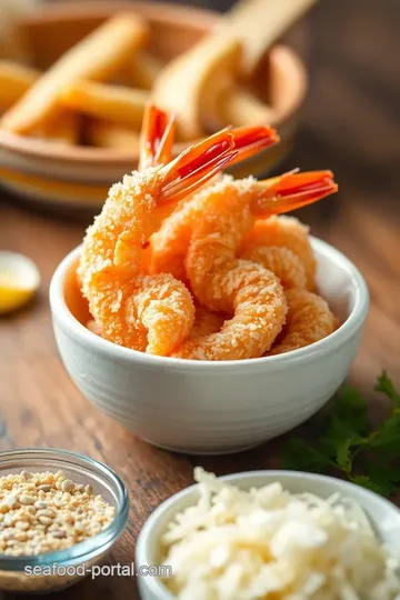 Fried Shrimp with Crunchy Coconut Coating ingredients