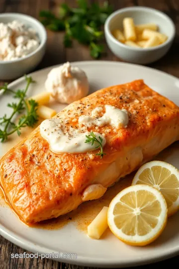 Baked Crab Stuffed Salmon with Creamy Filling ingredients