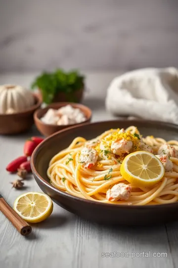 Creamy Crab Pasta with Lemon Zest ingredients