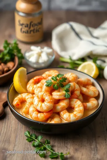 Delicious Creamy Garlic Prawns ingredients