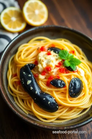 Creamy Sea Urchin Pasta presentation