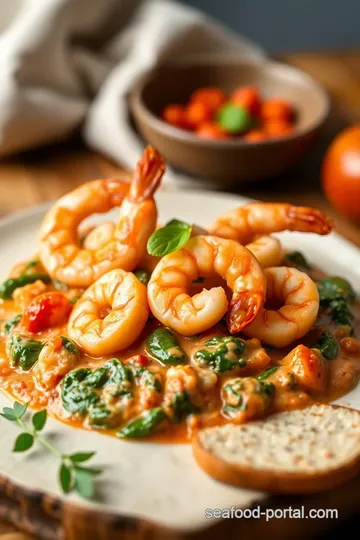 Delicious Creamy Shrimp Delight presentation