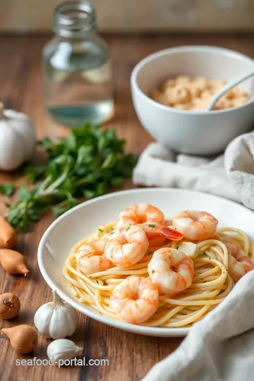 Delicious Creamy Shrimp Pasta Delight ingredients