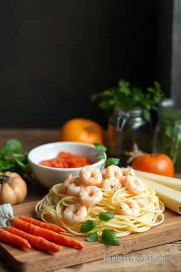 Quick Creamy Shrimp Pasta Delight ingredients