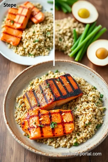 Grilled Garlic Lemon Salmon with Quinoa steps