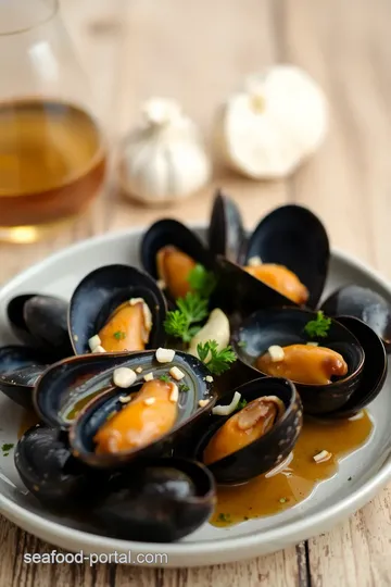 Savory Steam Mussels in White Wine & Garlic ingredients