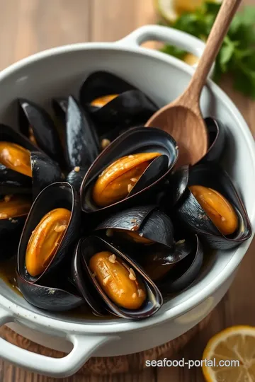 Savory Steam Mussels in White Wine & Garlic steps