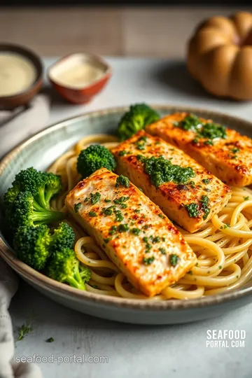 Delicious Pesto Salmon Pasta with Broccoli