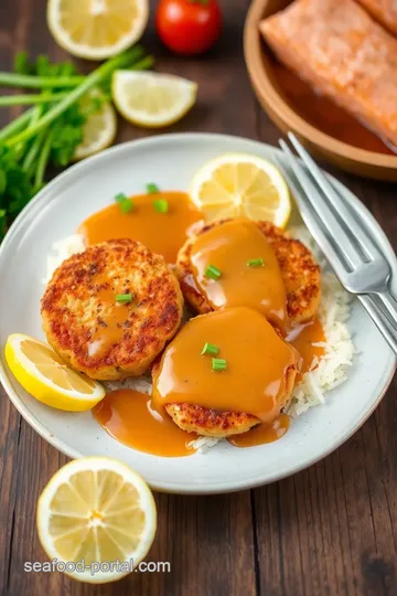 Savory Pan-Fried Salmon Cakes with Tangy Sauce ingredients