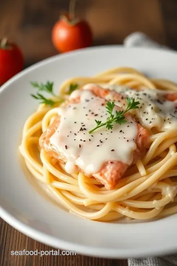 Delicious Salmon Pasta with Creamy Sauce ingredients