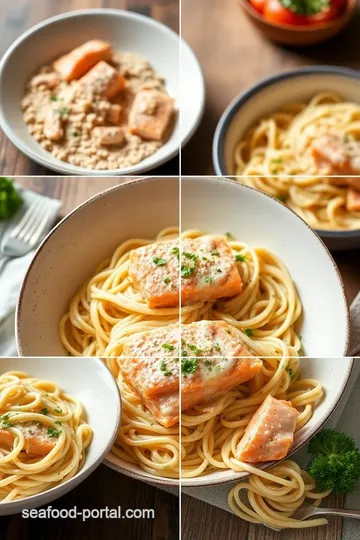 Delicious Salmon Pasta with Creamy Sauce steps