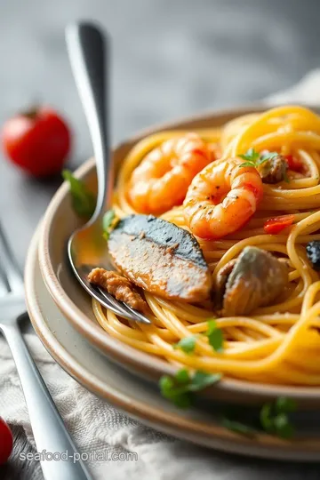 Delicious Sardine & Prawn Spaghetti