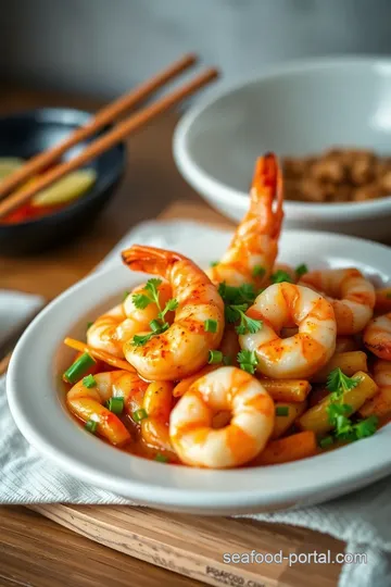 Delicious Shrimp and Egg Stir-Fry presentation