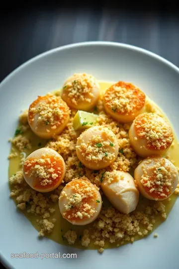 Divine Baked Scallops with Garlic Breadcrumb Topping presentation