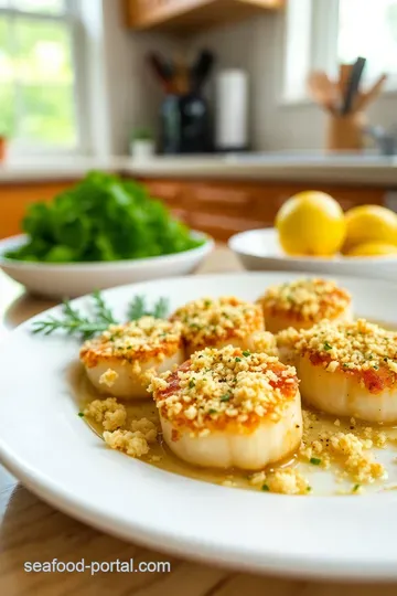 Divine Baked Scallops with Garlic Breadcrumb Topping steps