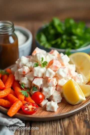 Creamy Crab Salad with Mini Cucumbers ingredients