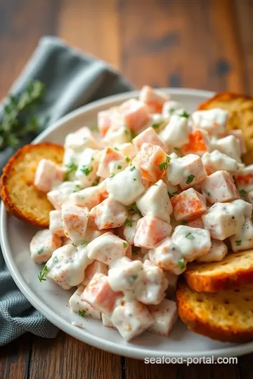 Creamy Crab Salad with Mini Cucumbers presentation